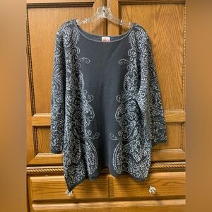 Ruby Rd. Women’s Lightweight Sweater 3/4 Sleeve Sz 1X Grey Silver (SOME SNAGS)